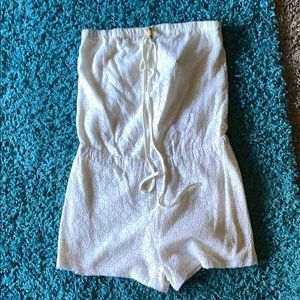 Women’s cream shorts jump suit